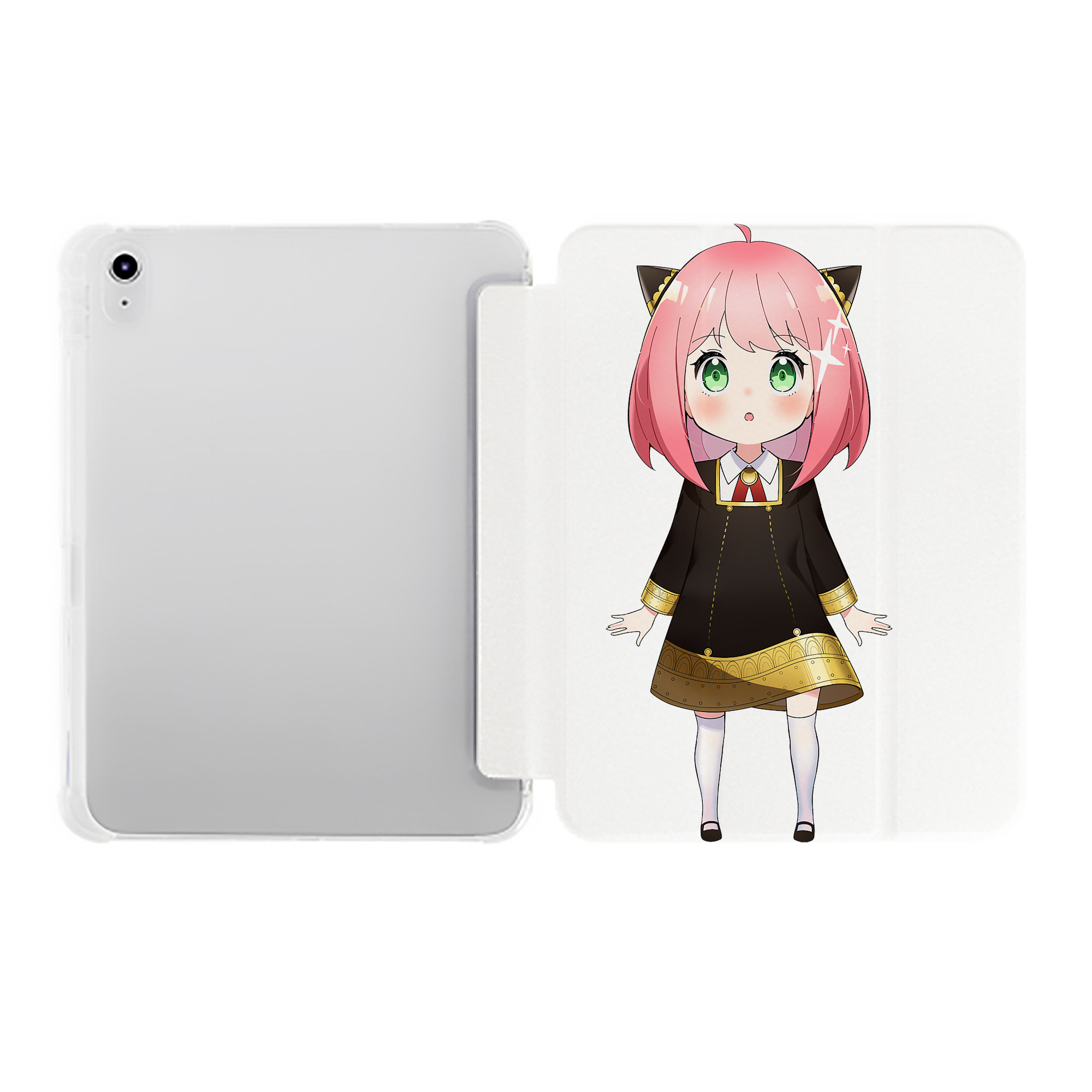 （画像用） SPY×FAMILY间谍家家酒 IPad ケース ペン収納付き 三つ折りスタンド PUレザー×シリコン 対応機種9.5/10.5/10.9インチ